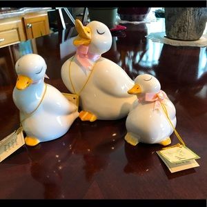 Adorable Ceramic Duck Trio